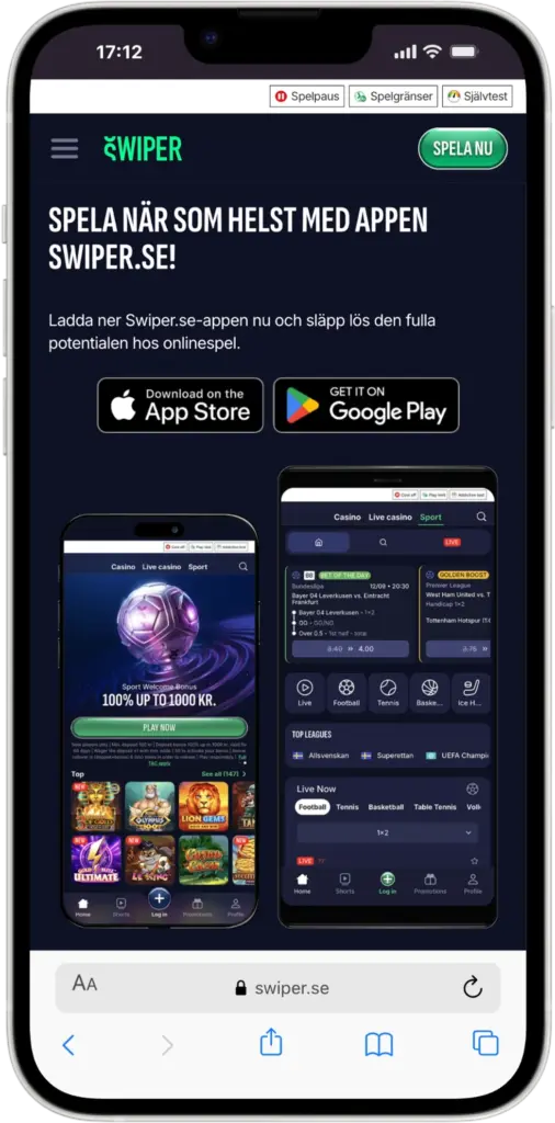 swiper casino app